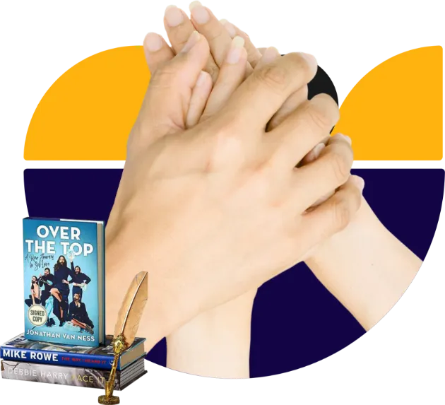 Two animated characters from Over the Hill and Over the Hill 2 standing on a grassy hilltop, looking at the horizon.